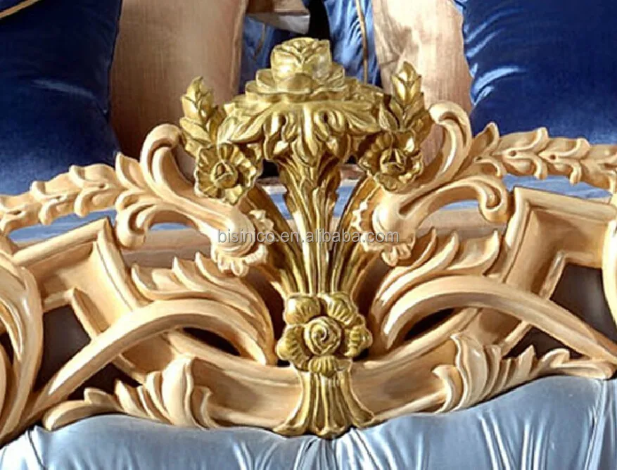 Muebles de dormitorio de estilo italiano de lujo hoja de oro ...