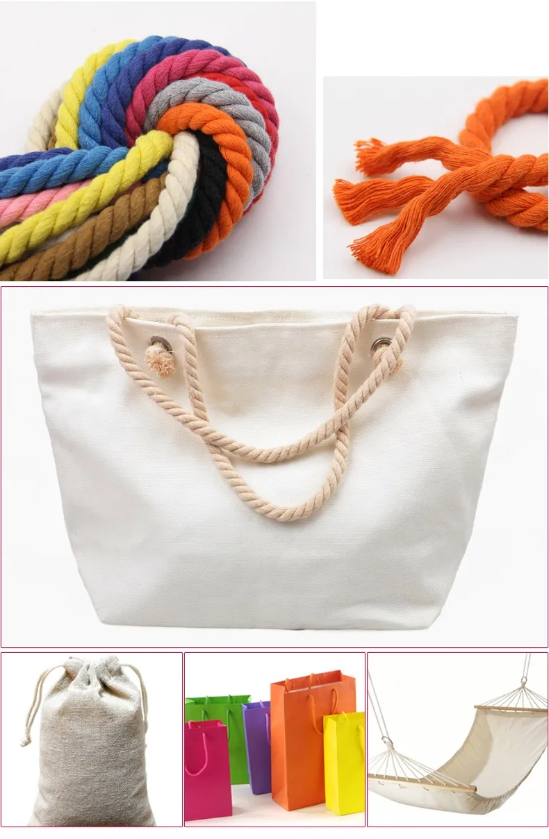 Color Twisted Macrame Cord/cotton Cords 8mm Diy Craft