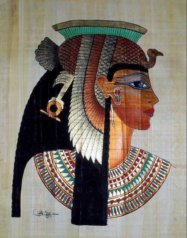 Pinturas egipcias de papiro, la reina cleopatraOtros