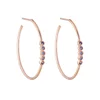 18k gold plated cheap hoop ladies stone earring jewelry wholesale