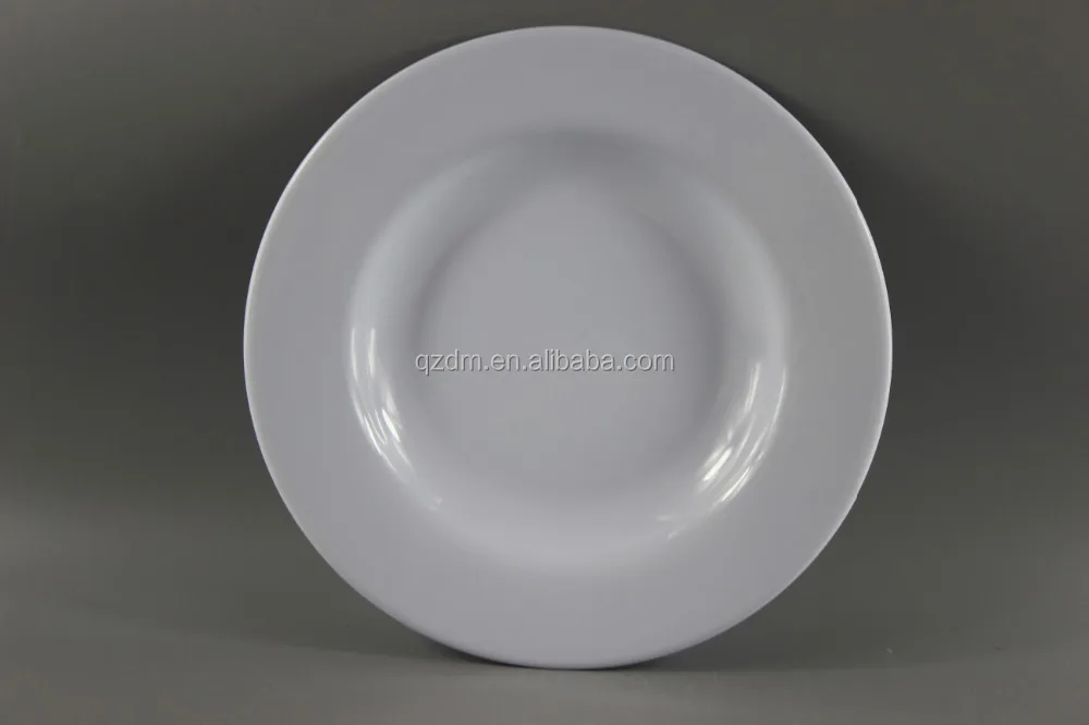 White Melamine Deep Plate 9 Inch