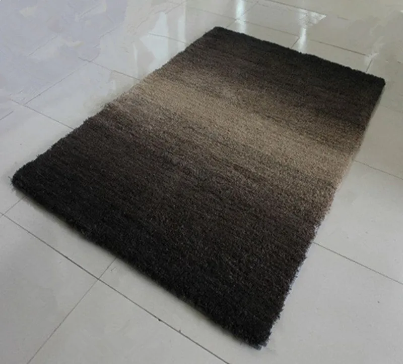 Large Silver Shaggy Rug Korean Carpet Machine Tufted Bedroom Shaggy Rug