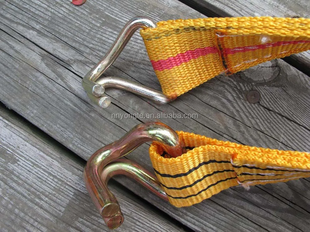 High Tensile Heavy Duty Polyester bing Strap With Double J Hook
