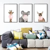 Lovely Animals Blowing Bubbles Canvas Paintings Nursery Wall Art Nordic Posters Print Pictures For Kids Room Home Decor No Frame