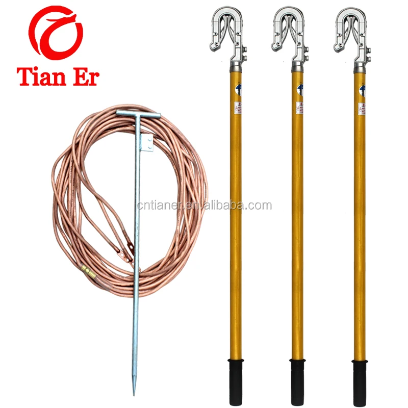 
High voltage Portable earthing set accessories grounding set 