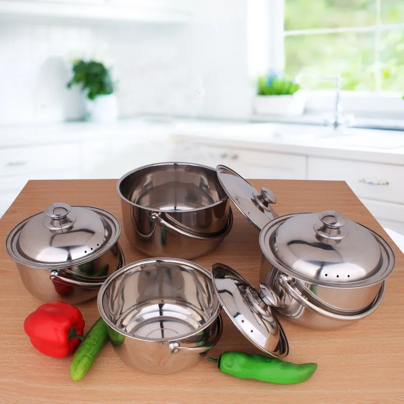 Kitchenware Stainless Steel Cookware Set Thailand Stainless Steel 8pcs