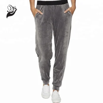 velour track pants womens