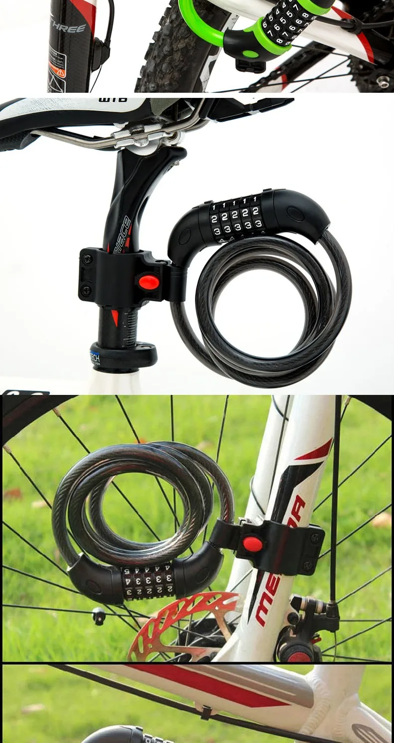 High Security 5 Digit Resettable Combination Coiling Cable Lock Best