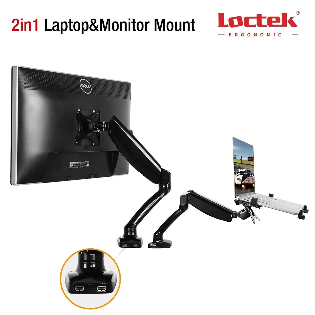 Buy Loctek Full Motion Height Adjustable Articulating Single