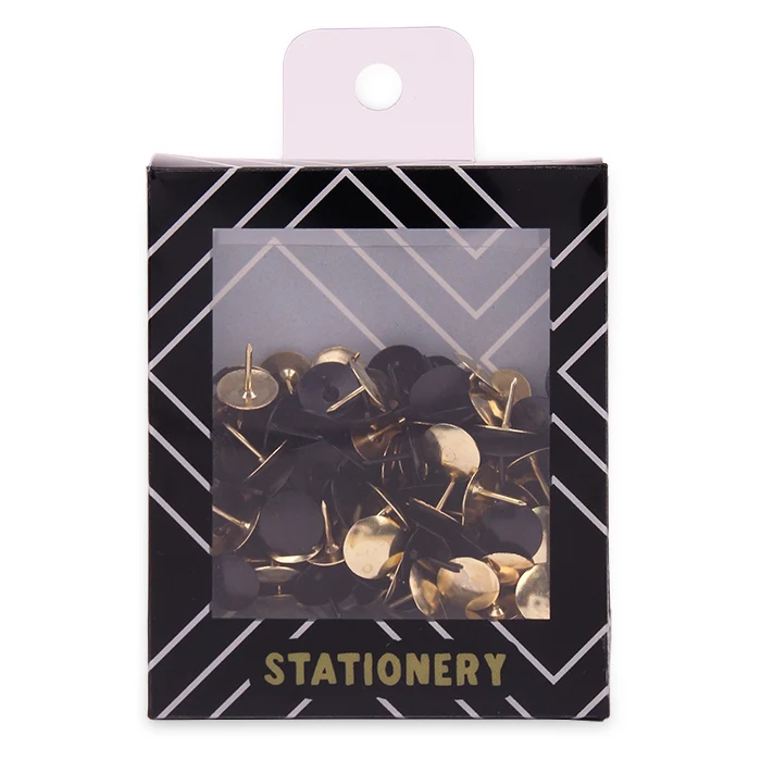 Interwell Lp438 Metal Push Pins,Custom Black Stainless Steel Flat Head