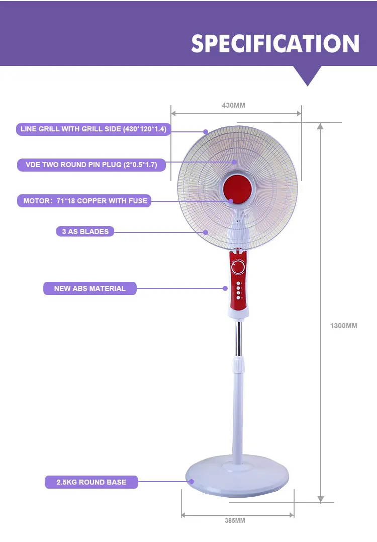 New Model Plastic Pedestal Ventilateur Stand Fan With Round Base Buy