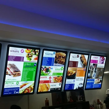 Illuminated A2 Acrylic Materials Backlit Sidelit Menu Poster Display ...