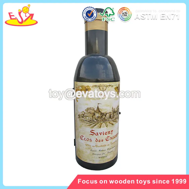 Wholesale Best Sale Wine Bottle Shaped Wooden Bar Cabinet Used To