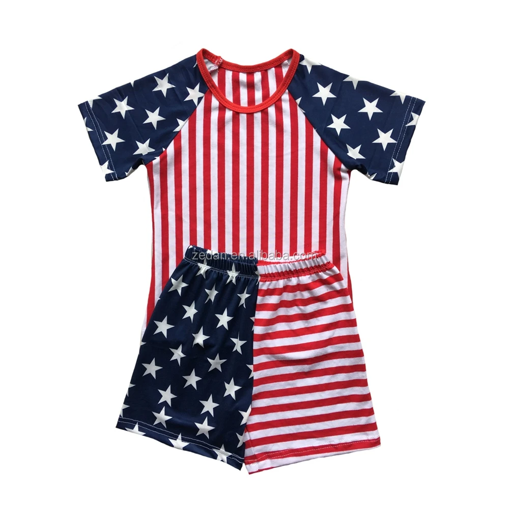 4th Of July Clothes Kids American Flag Rompers Unisex Pajamas Outdoor ...