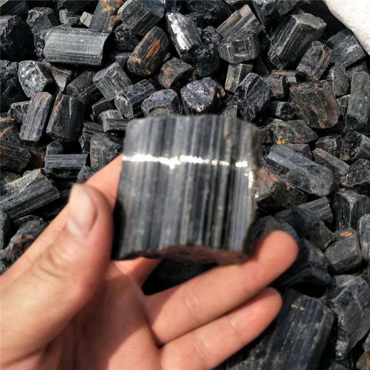 natural schorl cube black tourmaline tumbled for decoration