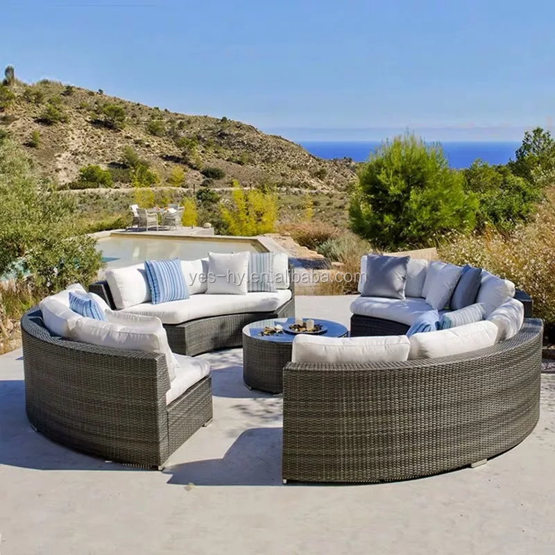 Wicker Rattan Round Sofa Set Outdoor Furniture S211 Buy Round Rattan