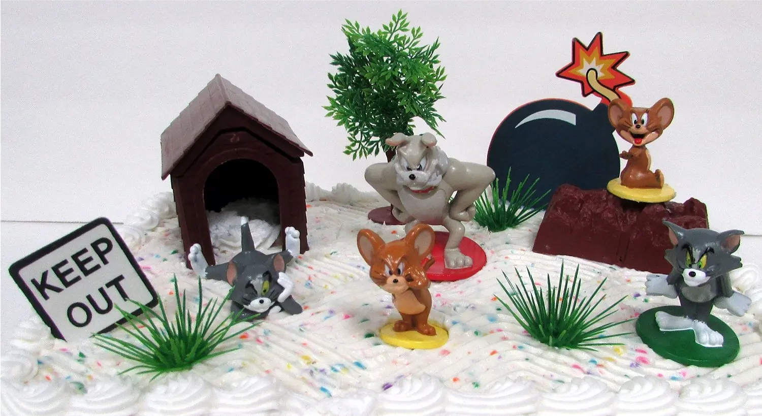 Buy Tom And Jerry 8 Piece Cake Topper Set Featuring Tom Jerry Spike Bomb And Dog House Decorative Pieces In Cheap Price On Alibaba Com