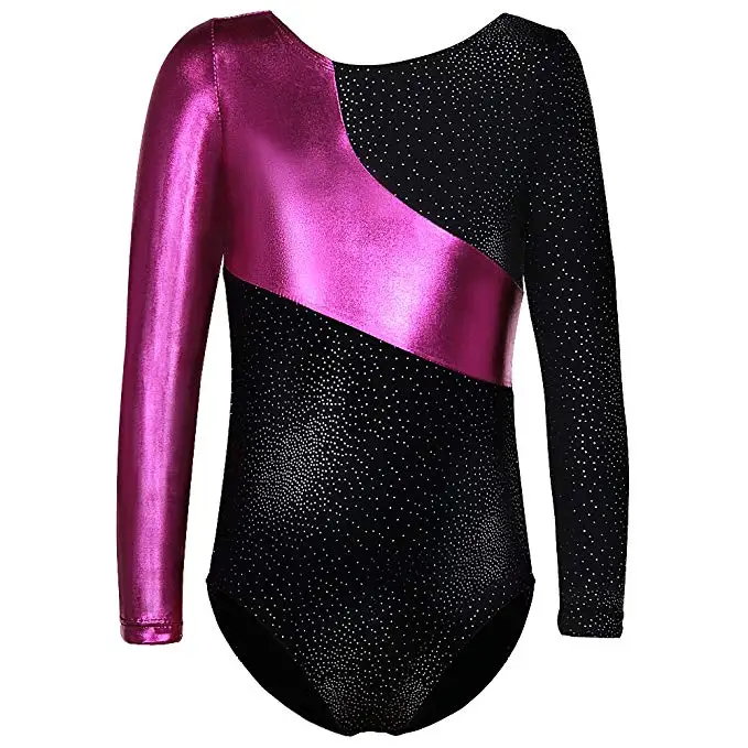 Wholesale Professional Long Sleeve Shiny Competition Girls Gymnastics ...