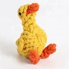 Small And Medium Puppy Dog Pet Cotton Rope Toy Fashion Interactive Activity Teething Clean Chew Yellow Squeaky Duck Dog Toy