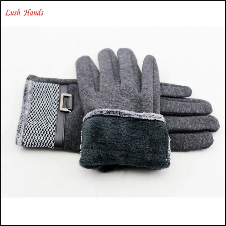 ladies micro velvet touch finger hand gloves