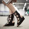 zm30453a rome style women sandals shoes summer net boots 2016