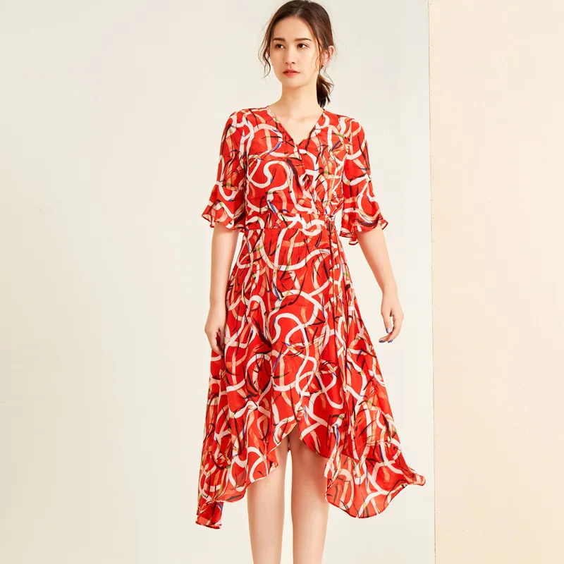 chiffon ladies dress