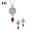 wholesale zircon costume fashion jewelry sets women's necklace and earrings sets