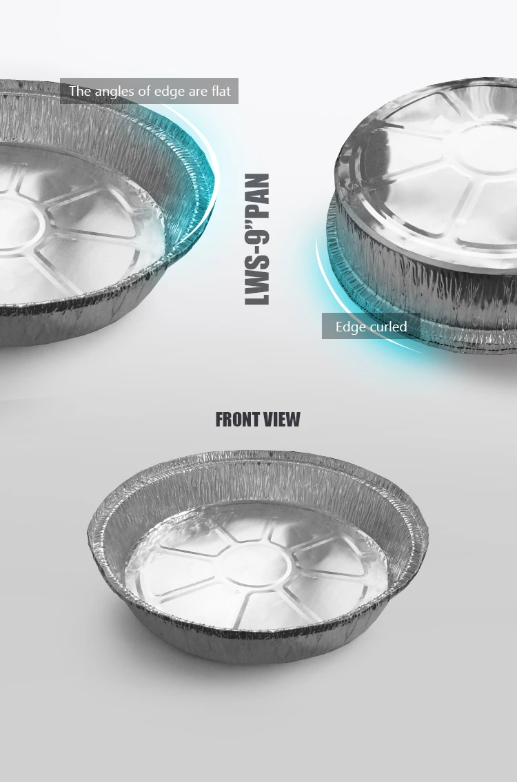 disposable aluminum foil round flan pan pizza baking pan