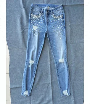 rhinestone denim jeans