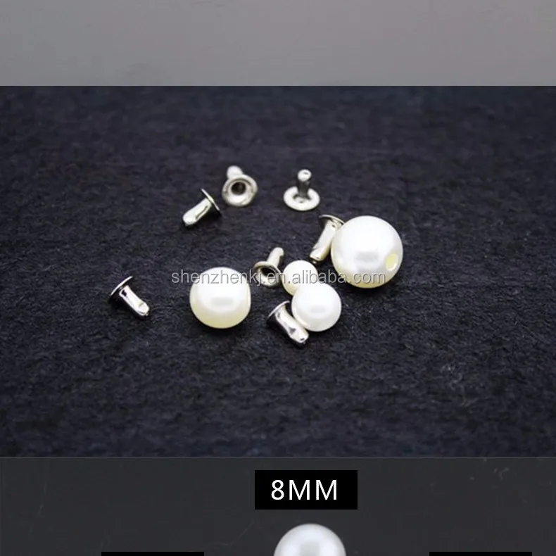 30-100pcs Pearl Rivets Button for Cloth Pant Hat Bag DIY Craft Decor 6-1 IS 