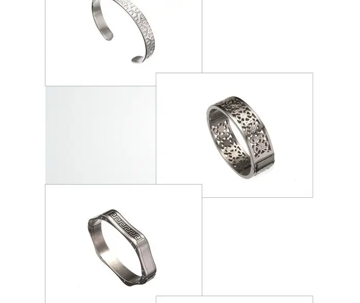 White stone fashion original color mens stainless bracelet lot