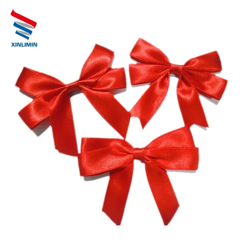 Handcraft Red Satin Ribbon Bow For Gift Packaging - Buy Ribbon Bow ...