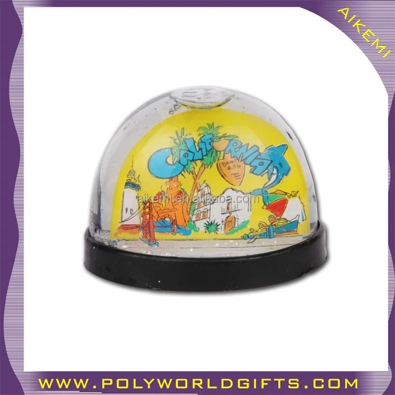 Landscape Sheet Insert Plastic Snow Globe,Souvenir Acrylic Photo Frame Snow Globe,Home Decor