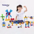 62pcs Thinkertoy construction set toys montessori materials brinquedos oyuncak building educational blocks bricks minifigures