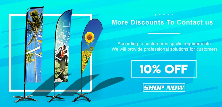 Outdoor Advertising Promotion Teardrop Feather Flying Beach Flag Banner kits
