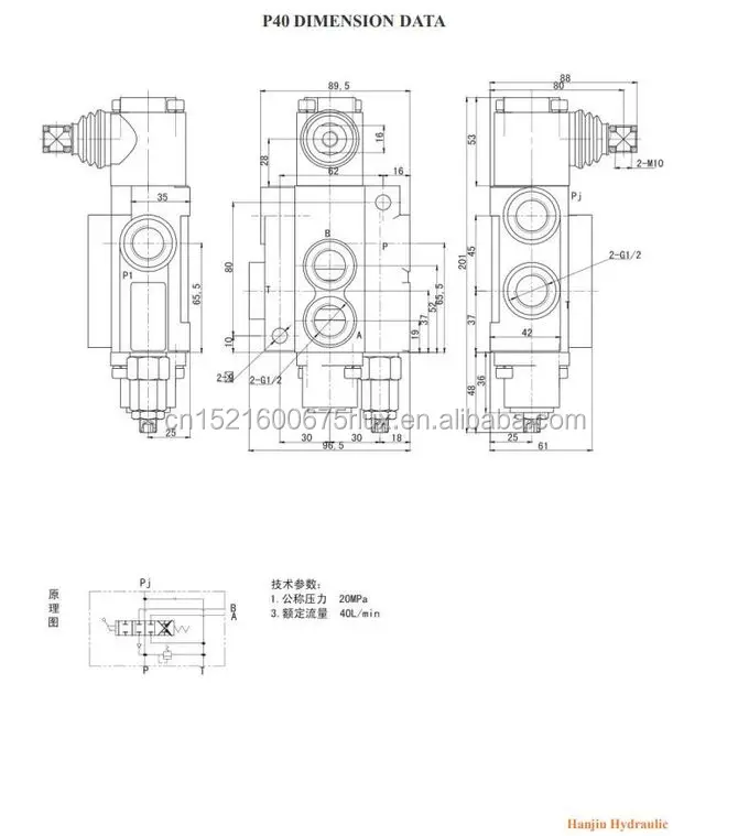 2 Spool Hydraulic Joystick Loader Control Valve 11gpm