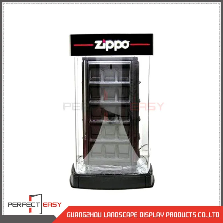 Metal Floor Standing Zippo Lighter Display Case With Door Buy Zippo