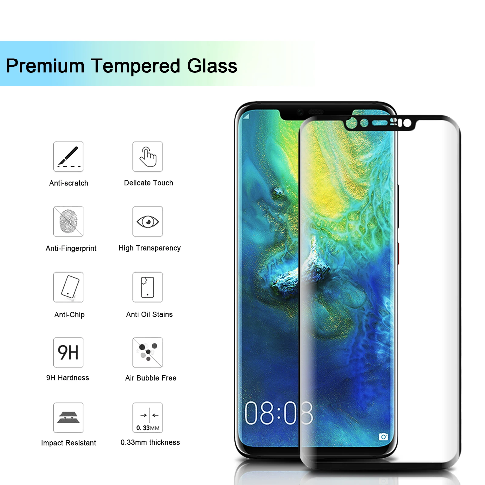 For Huawei P30 P20 Pro Lite Premium Protection Tempered Glass Screen Protector With Retail Packaging Buy Full Glue Tempered Glass Screen Protector For Huawei Mate 20 Pro Mate 30 For Huawei P30