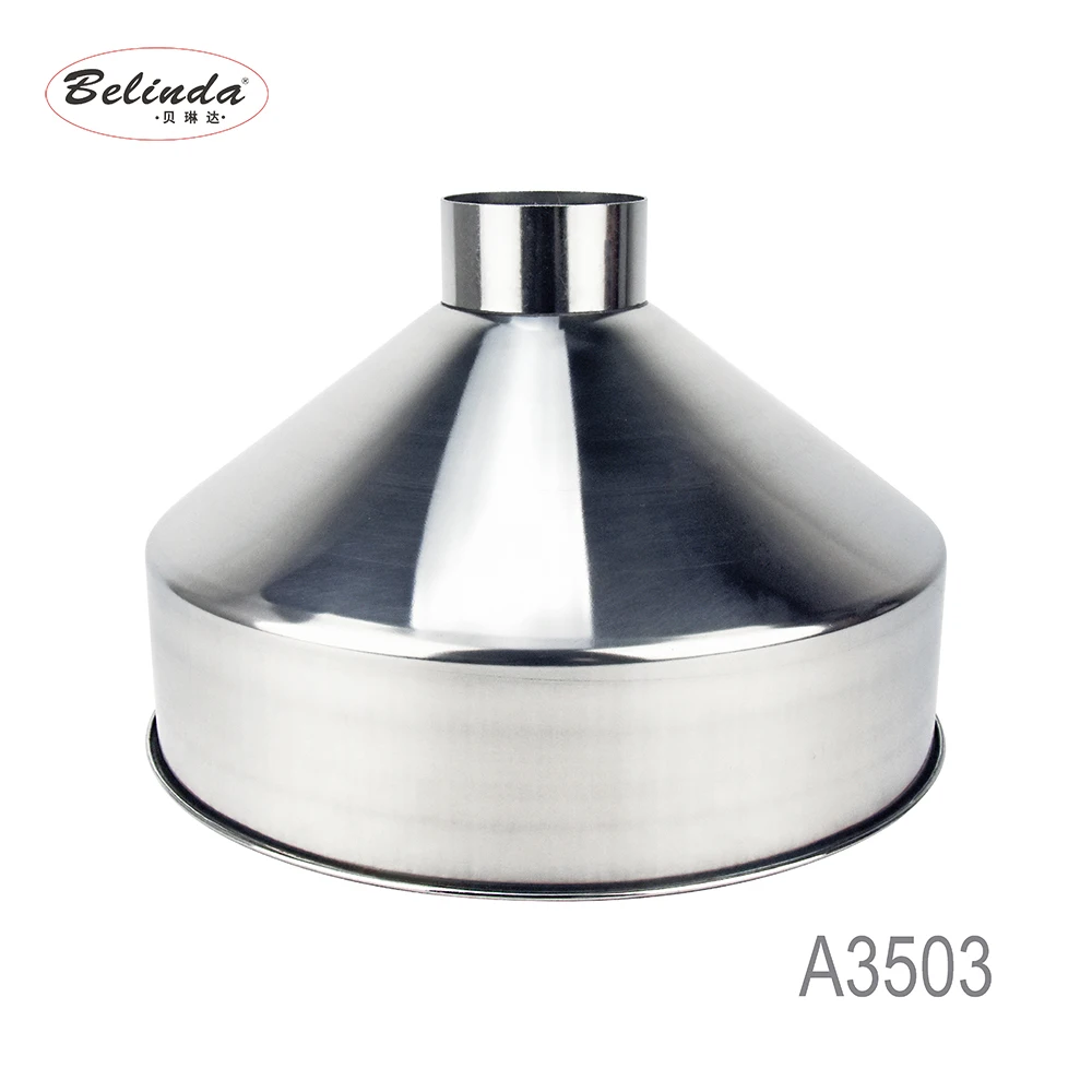 Durable Liquid Transfer Large Funnel Stainless Steel with Wide Mouth A3503-5