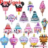 Mini Cake Candy Foil Balloons Cute Princess Birthday Party Decoration 1th Birthday Balloons Baby Shower Decoration