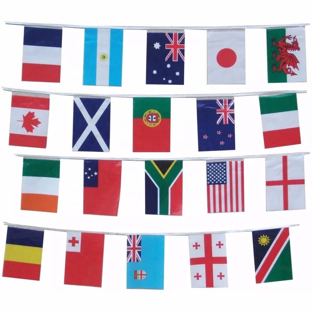 200 Countries 14*21cm String Flag / World Cup Football Team Hanging ...