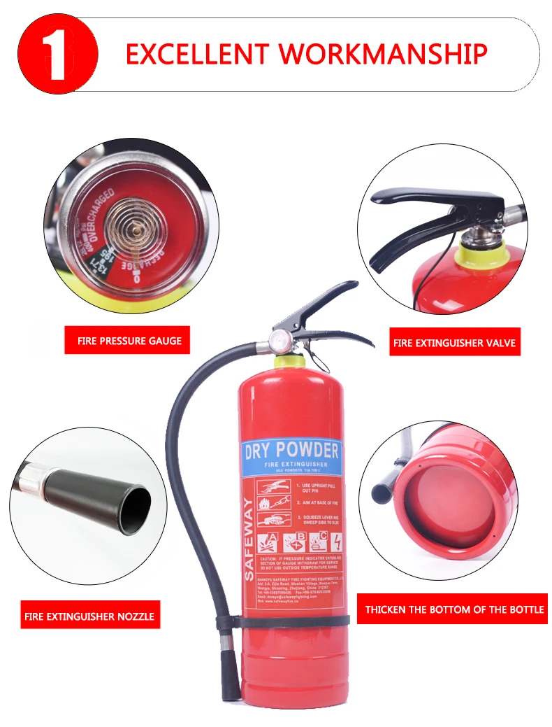 EN3 Approved ABC 9kg Dry Powder Fire Extinguisher