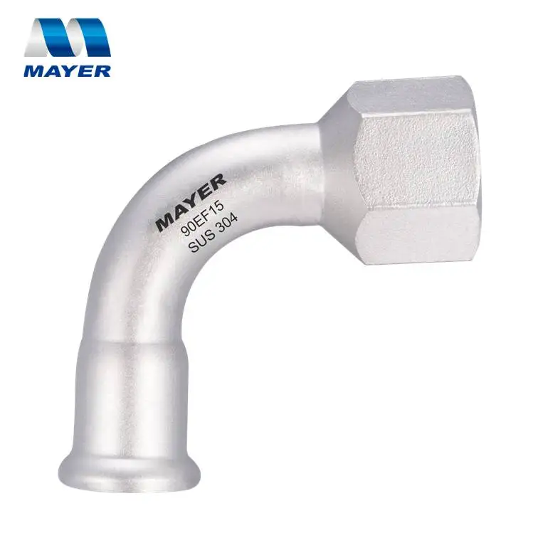 stainless steel equal coupling single compression press plumbing fitting pipe