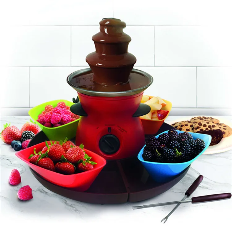 3 Tier Chocolate Fondue Fountain Electric Stainless Choco Melts