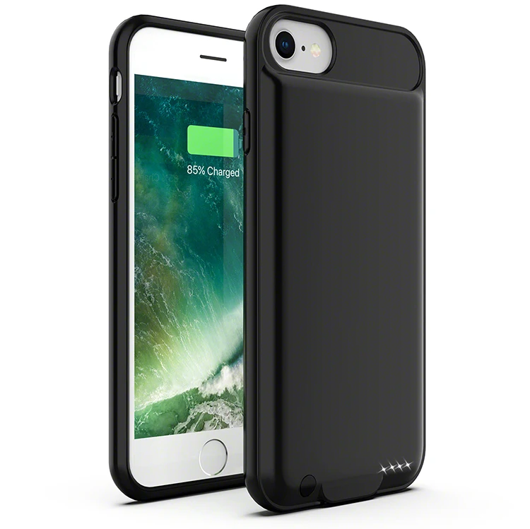 2018 soft TPU portable mobile power bank battery charger case for iphone 7