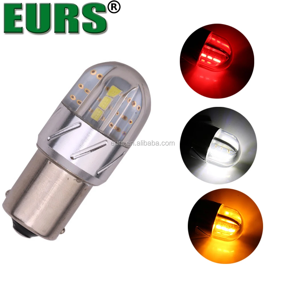 EURS Automobile motorcycle 1156 1157 20W LED turn lamp bulb 12v green yellow orange white blue