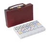 Hot Sale Cheap Domino Double 6 in Leather Box