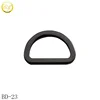 Bag hardware black nickle metal d ring garment metal ring buckle for wallet