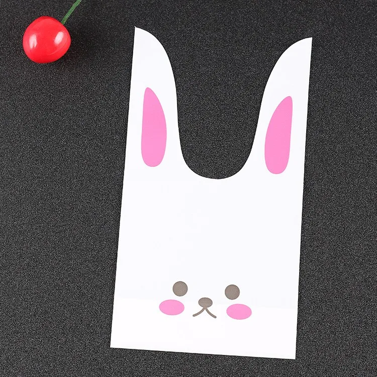 Cute Rabbit Ear Cookie Bags Selfadhesive Plastic Bags Easter Bunny Ear
