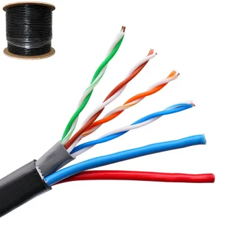 Outdoor Cat6 24awg Cca Internet Cable With 2c Copper Power Wires - Buy ...